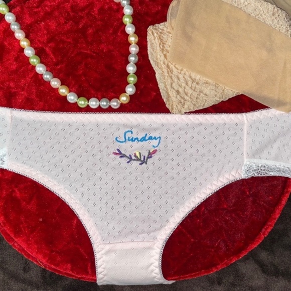 3 pair bundle of Super soft baby cotton panties. Week end panties Fri Sat Sun. - Picture 3 of 8